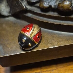 Vintage MFA Ladybug Brooch Museum of Fine Arts Boston Lady Bug Enamel
